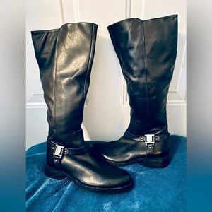 Black Vince Camuto leather boots